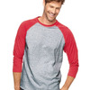 Unisex Baseball Fine Jersey Three-Quarter Sleeve Tee