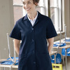 Women's Loose Fit Short Sleeve Button Smock