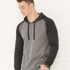 Unisex Fine Jersey Hooded Long Sleeve Raglan Tee