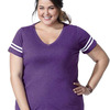 Women's Curvy Collection Vintage Football Tee